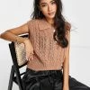 Y.A.S Cable Knitted Vest In Brown For Women -Women's Y.A.S Sales Shop unnamed file 1613