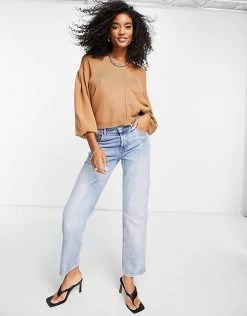 Y.A.S Volume Sleeve Jumper In Camel For Women -Women's Y.A.S Sales Shop unnamed file 1640