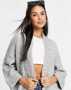 Y.A.S Chunky Rib Cardigan In Grey For Women Light Grey Melange 9 Y.A.S Chunky Rib Cardigan In Grey For Women Light Grey Melange -Women's Y.A.S Sales Shop unnamed file 1655