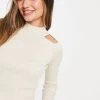 Y.A.S Cut Out Shoulder Knitted Top In Cream For Women 2 Y.A.S Cut Out Shoulder Knitted Top In Cream For Women -Women's Y.A.S Sales Shop unnamed file 1673
