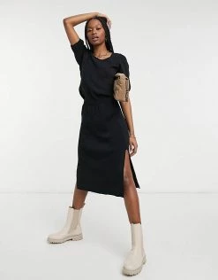 Y.A.S Jumper And Midi Skirt Co-ord In Lightweight Black Knit -Women's Y.A.S Sales Shop unnamed file 1686