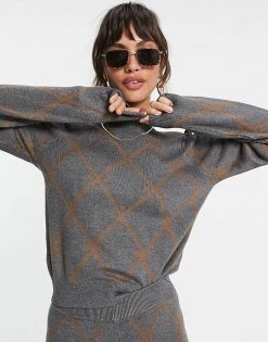Y.A.S Knitted Co-ord Jumper In Brown And Grey Criss Cross Check For Women Multi 11 Y.A.S Knitted Co-ord Jumper In Brown And Grey Criss Cross Check For Women Multi -Women's Y.A.S Sales Shop unnamed file 1691