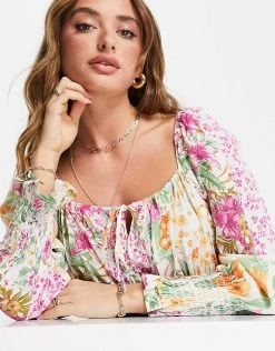 Y.A.S Exclusive Maxi Dress In Pink Patchwork Print For Women Floral Print -Women's Y.A.S Sales Shop unnamed file 172