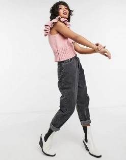 Y.A.S Petite Knitted Vest With Ruffle Sleeves In Pink For Women -Women's Y.A.S Sales Shop unnamed file 1725