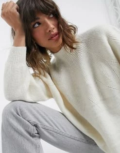 Y.A.S High Neck Brushed Knit Jumper In Cream For Women -Women's Y.A.S Sales Shop unnamed file 1729