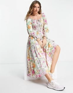 Y.A.S Exclusive Maxi Dress In Pink Patchwork Print For Women Floral Print -Women's Y.A.S Sales Shop unnamed file 173