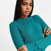Y.A.S Lola Lightweight Knit Jumper In Teal For Women Cotton Candy -Women's Y.A.S Sales Shop unnamed file 1732