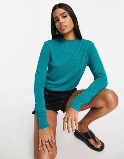 Y.A.S Lola Lightweight Knit Jumper In Teal For Women Cotton Candy -Women's Y.A.S Sales Shop unnamed file 1734