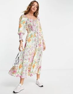 Y.A.S Exclusive Maxi Dress In Pink Patchwork Print For Women Floral Print -Women's Y.A.S Sales Shop unnamed file 174