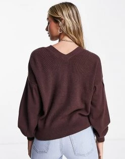 Y.A.S. Pelo Volume Sleeve Cardigan In Brown For Women Bitter Chocolate -Women's Y.A.S Sales Shop unnamed file 1764