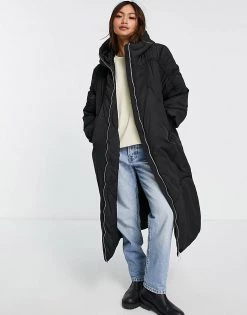 Y.A.S Longline Padded Coat In Black For Women 11 Y.A.S Longline Padded Coat In Black For Women -Women's Y.A.S Sales Shop unnamed file 1796