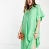 Y.A.S Cotton Kaftan In Bright Green For Women