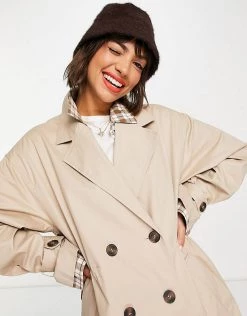 Y.A.S Trench Coat With Draw Cord Waist In Beige For Women -Women's Y.A.S Sales Shop unnamed file 1804