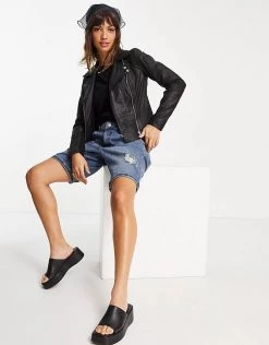 Y.A.S Sophie Soft Leather Jacket In Black For Women -Women's Y.A.S Sales Shop unnamed file 1815