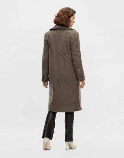 Y.A.S Double Breasted Coat In Brown For Women -Women's Y.A.S Sales Shop unnamed file 1819
