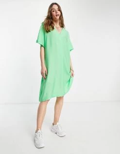 Y.A.S Cotton Kaftan In Bright Green For Women -Women's Y.A.S Sales Shop unnamed file 182
