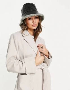 Y.A.S Belted Wrap Coat In Grey For Women -Women's Y.A.S Sales Shop unnamed file 1828