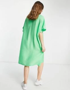 Y.A.S Cotton Kaftan In Bright Green For Women -Women's Y.A.S Sales Shop unnamed file 183