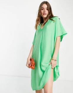 Y.A.S Cotton Kaftan In Bright Green For Women -Women's Y.A.S Sales Shop unnamed file 184