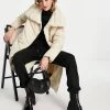 Y.A.S. Elina Long Padded Coat In Sand For Women Sandshell