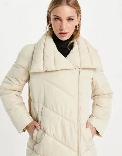 Y.A.S. Elina Long Padded Coat In Sand For Women Sandshell -Women's Y.A.S Sales Shop unnamed file 1892