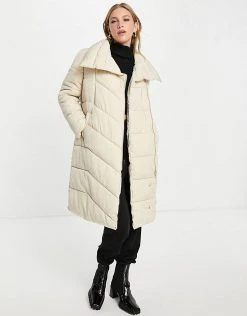 Y.A.S. Elina Long Padded Coat In Sand For Women Sandshell -Women's Y.A.S Sales Shop unnamed file 1893