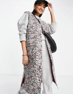 Y.A.S. Tulia Long Floral Quited Gilet In Multi For Women Tulia Aop -Women's Y.A.S Sales Shop unnamed file 1897