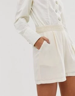 Y.A.S Festival Crinkle Chrochet Shorts For Women Sand Shell -Women's Y.A.S Sales Shop unnamed file 1968