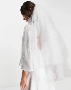 Y.A.S Bridal Exclusive Embellished Veil In White For Women -Women's Y.A.S Sales Shop unnamed file 2