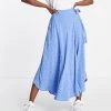 Y.A.S Wrap Midi Skirt In Blue Floral Print For Women Esla Aop -Women's Y.A.S Sales Shop unnamed file 2020