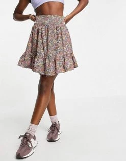 Y.A.S Organic Cotton Tiered Shirred Detail Mini Skirt In Pink Floral For Women 10 Y.A.S Organic Cotton Tiered Shirred Detail Mini Skirt In Pink Floral For Women -Women's Y.A.S Sales Shop unnamed file 2033