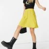 Y.A.S Floaty Mini Skirt In Yellow Spot Print For Women -Women's Y.A.S Sales Shop unnamed file 2054