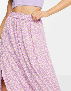 Y.A.S Side Slit Maxi Skirt In Lilac Floral For Women Purple Floral 9 Y.A.S Side Slit Maxi Skirt In Lilac Floral For Women Purple Floral -Women's Y.A.S Sales Shop unnamed file 2070