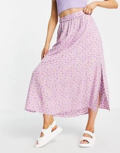 Y.A.S Side Slit Maxi Skirt In Lilac Floral For Women Purple Floral 10 Y.A.S Side Slit Maxi Skirt In Lilac Floral For Women Purple Floral -Women's Y.A.S Sales Shop unnamed file 2071