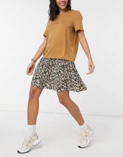 Y.A.S Shirred Skater Skirt Co-ord In Black Ditsy Floral For Women -Women's Y.A.S Sales Shop unnamed file 2091