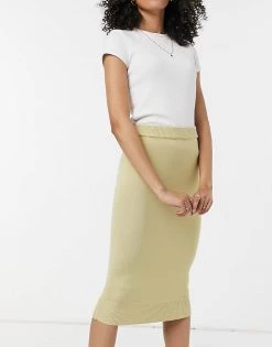 Y.A.S. Knitted Co-ord Midi Skirt In Beige For Women Hemp -Women's Y.A.S Sales Shop unnamed file 2111