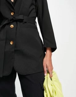 Y.A.S Belted Longline Blazer Co-ord In Black For Women 9 Y.A.S Belted Longline Blazer Co-ord In Black For Women -Women's Y.A.S Sales Shop unnamed file 2130