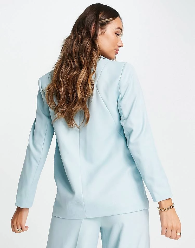 Y.A.S Tailored Blazer Co-ord In Pale Blue For Women 4 Y.A.S Tailored Blazer Co-ord In Pale Blue For Women - Image 2