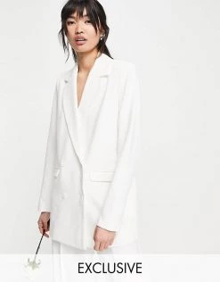 Y.A.S Exclusive Bridal Tailored Blazer Co-ord In White For Women