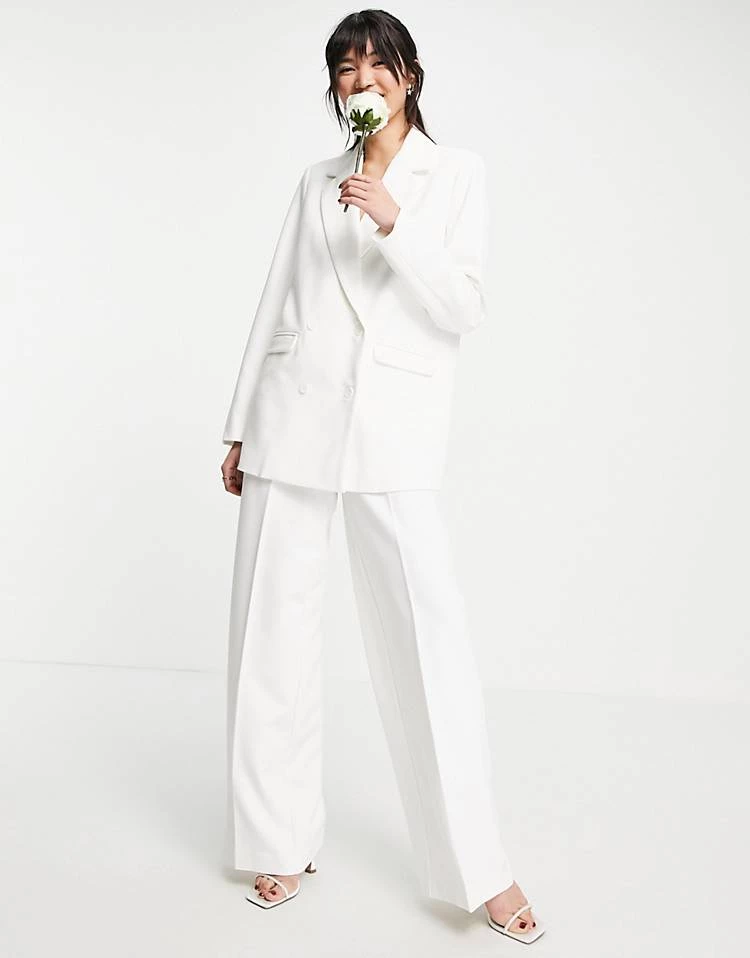 Y.A.S Exclusive Bridal Tailored Blazer Co-ord In White For Women 6 Y.A.S Exclusive Bridal Tailored Blazer Co-ord In White For Women - Image 4