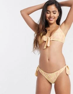 Y.A.S Bikini Bottom With Tie Side In Yellow Floral For Women -Women's Y.A.S Sales Shop unnamed file 2174