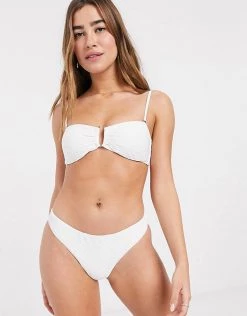 Y.A.S Textured Bikini Bottoms In White For Women -Women's Y.A.S Sales Shop unnamed file 2203