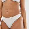 Y.A.S Textured Buckle Bikini Bottoms For Women Star White