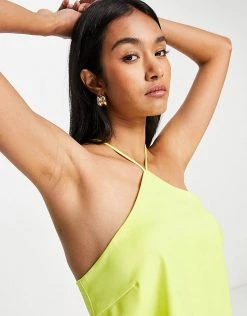 Y.A.S Halter Neck Satin Top Co-ord In Yellow For Women Lemon Tonic 9 Y.A.S Halter Neck Satin Top Co-ord In Yellow For Women Lemon Tonic -Women's Y.A.S Sales Shop unnamed file 2252