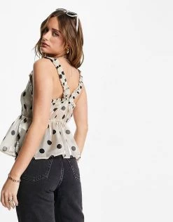 Y.A.S Frill Detail Cross Back Cami Top Co-ord In Beige Spot For Women 10 Y.A.S Frill Detail Cross Back Cami Top Co-ord In Beige Spot For Women -Women's Y.A.S Sales Shop unnamed file 2283