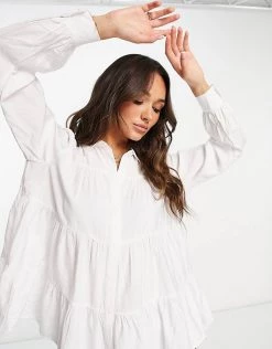 Y.A.S Tiered Shirt In White For Women