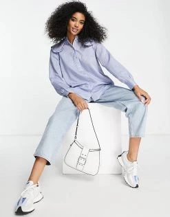 Y.A.S Oversized Collar Shirt In Pale Blue For Women 9 Y.A.S Oversized Collar Shirt In Pale Blue For Women -Women's Y.A.S Sales Shop unnamed file 2332