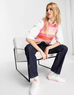 Y.A.S Knitted Stripe Vest In Pink For Women Madrid Stripe 9 Y.A.S Knitted Stripe Vest In Pink For Women Madrid Stripe -Women's Y.A.S Sales Shop unnamed file 2337