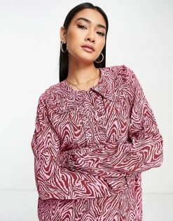 Y.A.S Animal Print Blouse With Collar Detail In Pink For Women 9 Y.A.S Animal Print Blouse With Collar Detail In Pink For Women -Women's Y.A.S Sales Shop unnamed file 2342