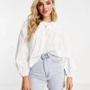 Y.A.S Organic Cotton Poplin Top With Collar Detail For Women White 1 Y.A.S Organic Cotton Poplin Top With Collar Detail For Women White -Women's Y.A.S Sales Shop unnamed file 2345